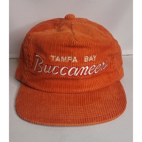 Vintage Tampa Bay Buccaneers NFL Sports Specialties Script Corduroy Zip Adj Hat - Picture 1 of 7